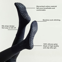 Chaussettes de yoga et de fitness en coton de haute qualité avec logo personnalisé, antidérapantes, en silicone, pour femmes, chaussettes de sport