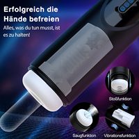 Aiersha 10-Vibrations-Elektrischer Automatisch Saugender Masturbationsbecher für Männliche Stimulation