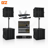 Enceintes Line Array Actives Pleine Gamme 2 Voies 10 Pouces DSZ DS-LA110+DS-LA118S, Coque Métallique, Contreplaqué de Bouleau Multi-Couches, Garantie 1 An
