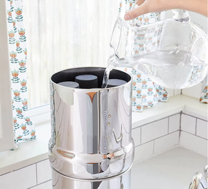 पोर्टेबल आउटडोर कैंपिंग पानी फिल्टर 304 स्टेनलेस स्टील गुरुत्वाकर्षण पानी प्यूरीफायर फिल्टर - Product Image 4