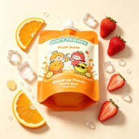 Sac de liquide en aluminium en plastique PET écologique personnalisé 250ml 200ml 100ml pochette de jus de fruits à bec pour enfants avec bouchon pour emballage