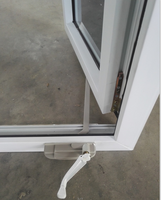 Ventana Abatible Moderna de PVC con Doble Vidrio Templado, Insonorizada y de Ahorro Energético para Exteriores Residenciales
