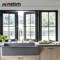 Ventanas Abatibles de Aluminio con Doble Acristalamiento, Diseño Profesional Personalizable, Ventana Americana Moderna de Doble Hoja