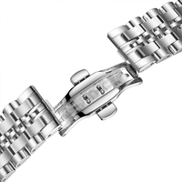 Montre mécanique automatique Cirni pour homme, boîtier en acier inoxydable, saphir synthétique, boucle papillon, analogique, indication 24 heures, OD/OEM