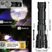 Lampes de poche tactiques ultra-lumineuses à zoom, longue portée, pour exploration et patrouille, rechargeables, pour camping en extérieur, torche LED