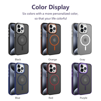 Funda Protectora para Teléfono Móvil de PC con Doble Función Magnética Anticaídas, Sensación de Piel y Antihuellas para iPhone 16 16pro Max
