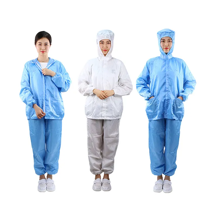 Unisex anti-statik giyim toz kat iş elbiseleri temiz oda ESD antistatik ceket esd konfeksiyon anti-statik esd çalışma kıyafetleri