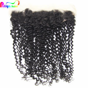 カーリーヘアHDスイスフロントクロージャー安い生インド人毛13*4フロントレース透明リアルHD正面 - Product Image 3