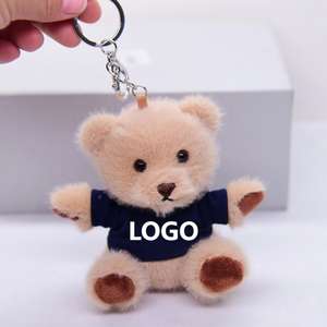 卸売 ロゴシャツ付き 小型 ミニ テディベア ペンダント ぬいぐるみ人形 バックパックデコレーション パーソナライズギフト - Product Image 1