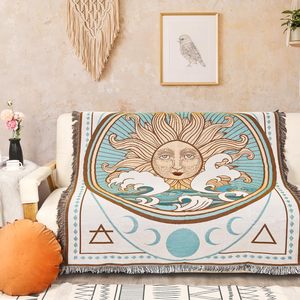 Vente en gros bon marché Logo personnalisé 2024 Fashion Southwest décoratif tissage Style bohème housse de canapé couverture couvre canapé chaise <span class=keywords><strong>lit</strong></span> - Product Image 2