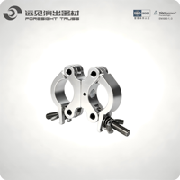 Abrazaderas de Aluminio TUV para Luces de Escenario Plegables, Giratorias, con Ojo Lateral, Gancho Estrecho, Abrazadera Global para Truss de Iluminación de Escenario