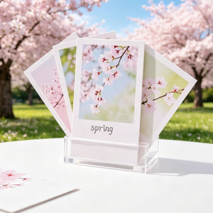 โปสการ์ดพิมพ์ลายทิวทัศน์ตามฤดูกาลแบบสองด้านพร้อมโลโก้ตามสั่งสี - Product Image 1