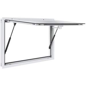 Ventana de aluminio para puestos de comida Db Wholesale de 36 x 24 pulgadas con puerta con toldo para uso en exteriores en camiones de comida - Product Image 1