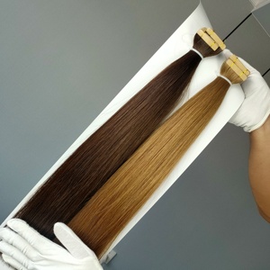 Extensiones de Cabello Humano Remy 100% de Dragonbeauty Factory, de 10 a 30 Pulgadas, de Alta Calidad, Color Marrón Natural, con Cinta Adhesiva Rusa - Product Image 5