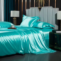 Parures de lit en soie de luxe 100% soie de mûrier 19 momme, draps-housses