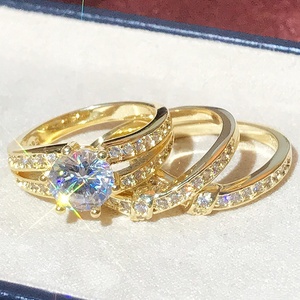 Elegant 3Pcs Bridal Wedding <strong>Ring</strong> Sets <strong>Rings</strong> Women <strong>Girls</strong> Lady White Clear Zircon Stone <strong>Ring</strong> Fashion Engagement Jewelry Gift - Product Image 5