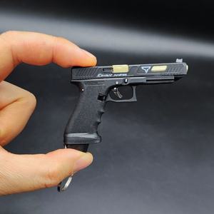 NOUVEAU 2024 DIAOCAI Expédition immédiate Porte-clés pistolet miniature en alliage Empire 7,5 cm D344 1:3 Modèle de pistolet détachable avec balle - Product Image 2