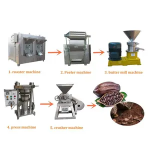 Máquina de procesamiento de granos de Cacao, pequeño, para hacer licor en masa, aceite, mantequilla, polvo, Chocolate
