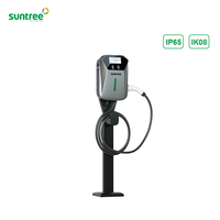 Station de recharge rapide pour véhicules électriques AC 22KW avec écran, OCPP, prise de type 2 pour AC230V/380V/415V à usage public.