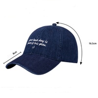 Gorra de béisbol Vintage de lavado ácido personalizada con bordado de algodón puro de mezclilla de lujo de Venta caliente