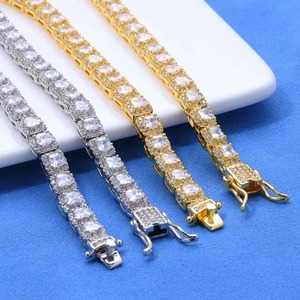 Collar de cadena de tenis de moissanita GRA VVS con incrustaciones de plata 925, longitud personalizada, estilo Hip Hop, pasa el probador de diamantes, para hombre, regalo, venta al por mayor - Product Image 2