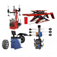 Machine d'alignement de roues 3D de haute qualité avec lève-voiture, démonte-pneus et équilibreuse de roues combinés 110V/220V Capacité 75kg