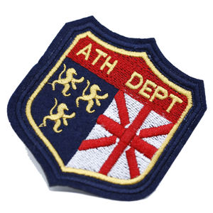 Abiti di jeans personalizzati ricamati toppa distintivo marchio tessuto in ferro su ricamo toppe con paillettes in poliestere - Product Image 4