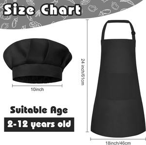 Delantal de Chef para Niños de Alta Calidad con Correa Ajustable y 2 Bolsillos, Delantales Infantiles con Logotipo Personalizado para Limpieza de Cocina - Product Image 2