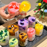 Bougie en cire de soja parfumée au café de luxe en gros, avec logo personnalisé, en forme de tasse à latte réaliste, bougie dessert, fabricant pour la décoration intérieure et les cadeaux