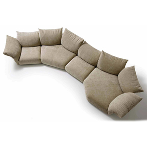 Nouveau canapé 2025, design tendance, style minimaliste italien pour salon, revêtement en tissu rembourré en éponge, couleur crème pétale - Product Image 6