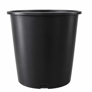 Custom Logo Round Black Plastic 7 Gallon Container <b>Pot</b> PP Material Thick Bottom with Multiple <b>Drain</b> Holes Hot Sale - Product Image 1