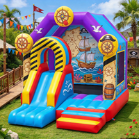 Château gonflable commercial en PVC, combo grande structure gonflable avec toboggan, pour événements intérieurs et extérieurs