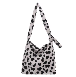 Plush men's and women's universal large capacity zipper <b>canvas</b> <b>backpack</b> new autumn and winter versatile shopping bag - Product Image 3