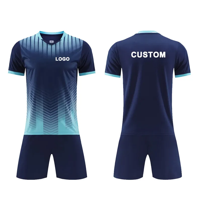 Wholesale Customize Sport Wear Soccer Kit Tracksuit Full Sublimation Set Football Kit Digital Printing Club Soccer Jersey