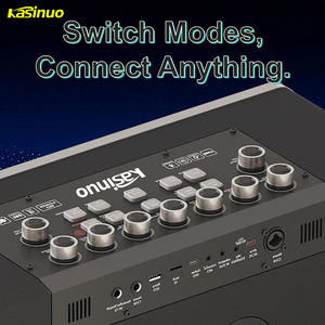 Enceinte Bluetooth d'extérieur haute puissance Kasinuo, batterie 9000 mAh, poignée télescopique, roues, boîtier en bois massif et cuir - Product Image 4