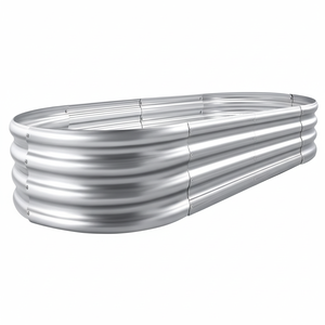 Large Outdoor Metal Planter Box <b>Tall</b> Steel Raised <b>Garden</b> Bed for Vegetables Flowers Herbs OEM ODM Services 3D Modeling Included - Product Image 1