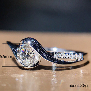 Anello con Design a Fascia Intrecciata, Anello Classico da Dito per Donne - Product Image 5