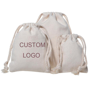 Sac cadeau en toile de coton biologique imprimé avec logo personnalisé, fermeture à cordon, anti-poussière, biodégradable, rangement de luxe pour - Product Image 3