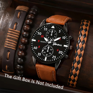 Montre Homme TEMU en Promotion – Coffret Luxe Affaires Écologique Boîtier en Alliage Acier Inoxydable 40mm <span class=keywords><strong>Quartz</strong></span> Autre Bracelet Aiguille + Tressé - Product Image 2