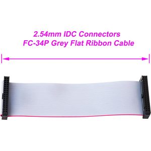 Cable plano de PVC Tcenofoxy, 34 pines, hembra a hembra, recto, 30 cm de longitud, conector IDC para cableado electrónico - Product Image 4