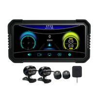 Nouveau produit Avertissement de zone aveugle Caméras avant et arrière Navigation connectée mobile Enregistreur de moto