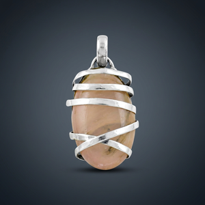 Derniers pendentif en argent fin à la mode avec pendentifs et breloques de qualité supérieure en quartz rose - Product Image 1