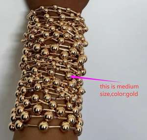 2025 nuovo arrivo 3 taglie minimalista CCB Color oro fagiolo rotondo braccialetto di perline di perline gioielli 18k oro CCB perline bracciali - Product Image 6