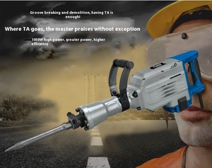 Không dây điện búa khoan kit chống rung xử lý Li-ion pin phá hủy búa Breaker + điểm phẳng đục - Product Image 4