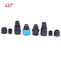 Connecteur d'alimentation extérieur étanche IP67 LLT Factory M16 2+3 broches auto-bloquant pour éclairage LED de plantes, prise aviation mâle-femelle