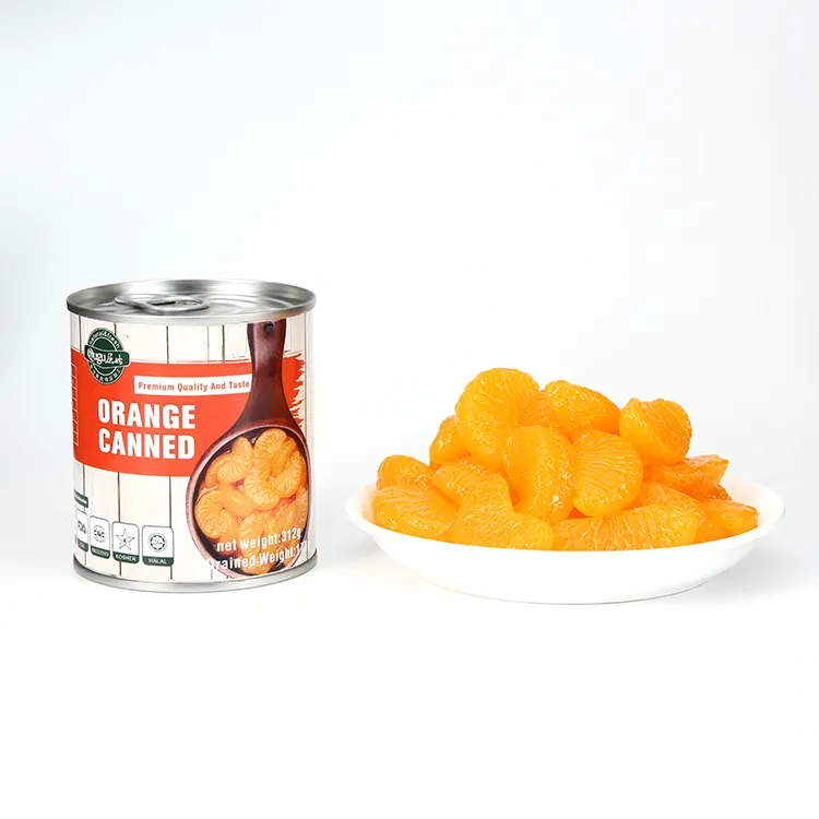 11オンス/15オンスの新鮮な缶詰フルーツ缶詰マンダリンオレンジシロップ