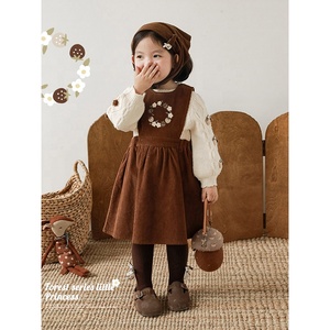 Autumn Suit New Arrival Cardigan Sweater <strong>Baby</strong> <strong>Girls</strong> Pullover Corduroy <strong>Dress</strong> Wholesale Kids <strong>Girls</strong> Sweater Sets - Product Image 3