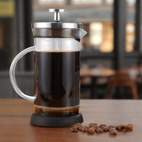 Cafetière à piston française en acier inoxydable résistant à la chaleur et verre borosilicate avec échelle graduée