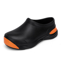 Chaussures de chef pour hommes, chaussures de sport d'été décontractées, noires, en EVA, imperméables, antidérapantes, bottes de travail, chaussures de sécurité résistantes à l'humidité pour la cuisine