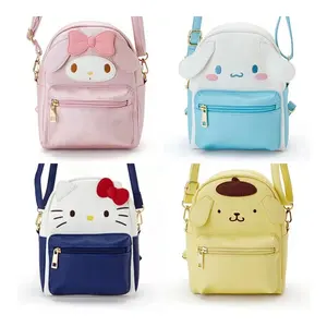 Sanrio Kawaii Cinnamoroll My Melody Kuromi Pom Purin Рюкзак Кроссбоди сумка-мессенджер маленькая школьная сумка